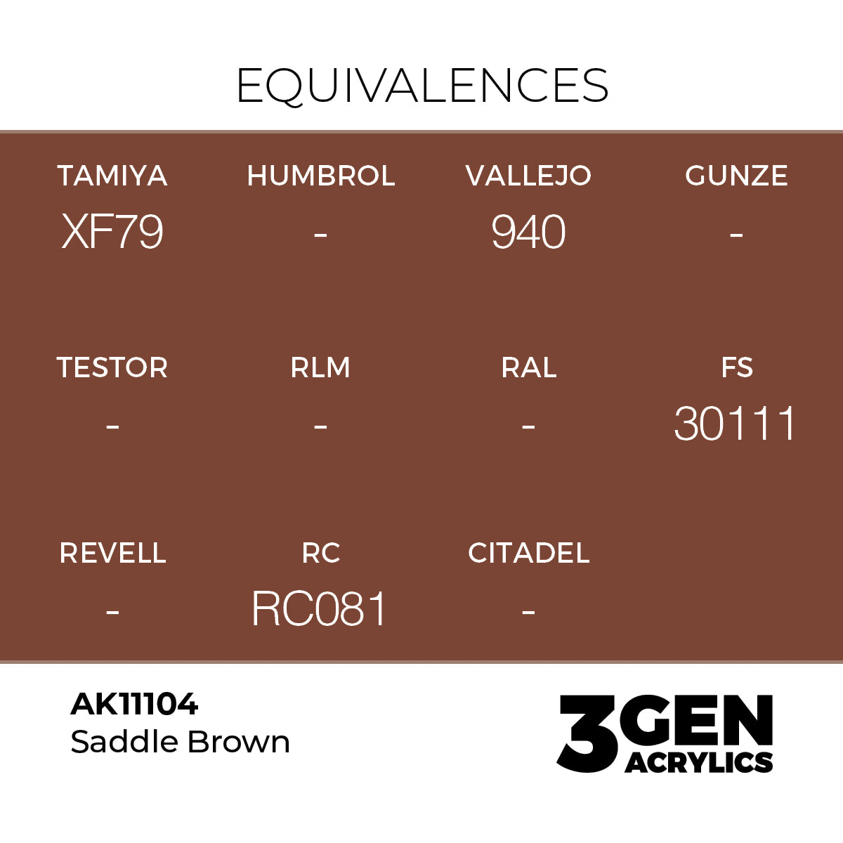 AK 3rd Gen - AK11104 - Saddle Brown
