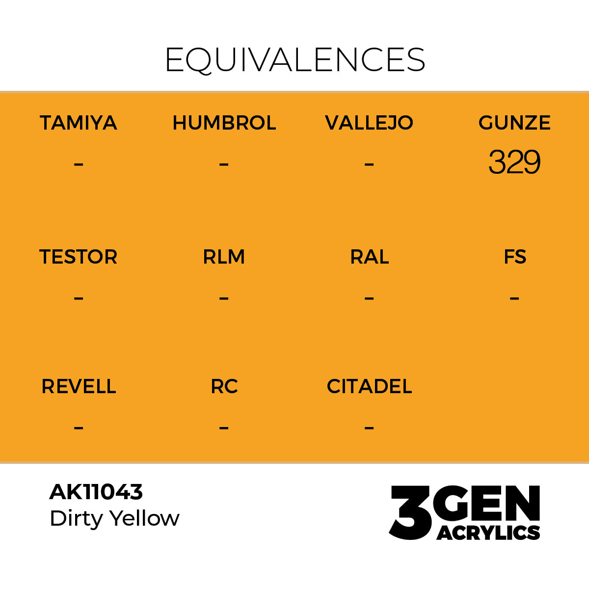 AK 3rd Gen - AK11043 - Dirty Yellow
