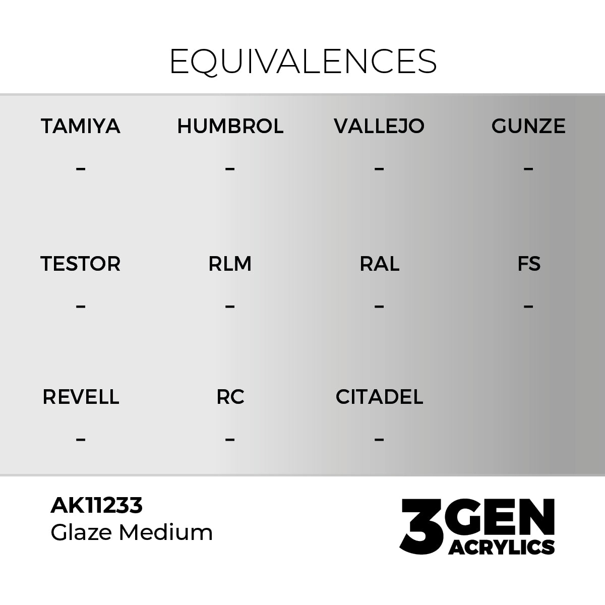 AK 3rd Gen - AK11233 - Glaze Medium