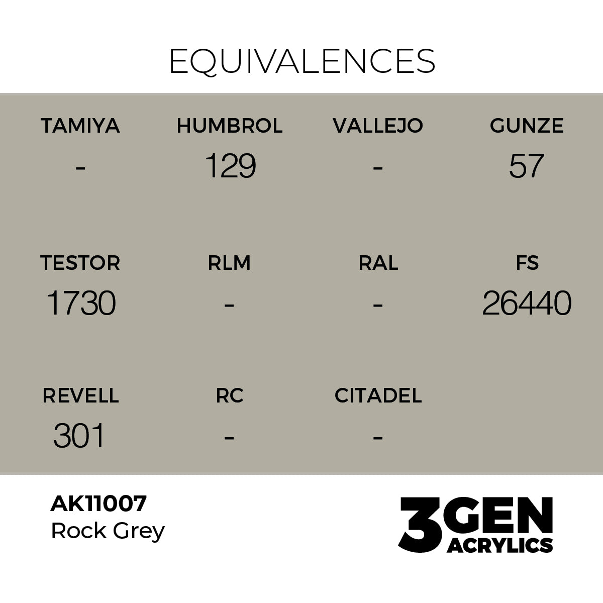 AK 3rd Gen - AK11007 - Rock Grey