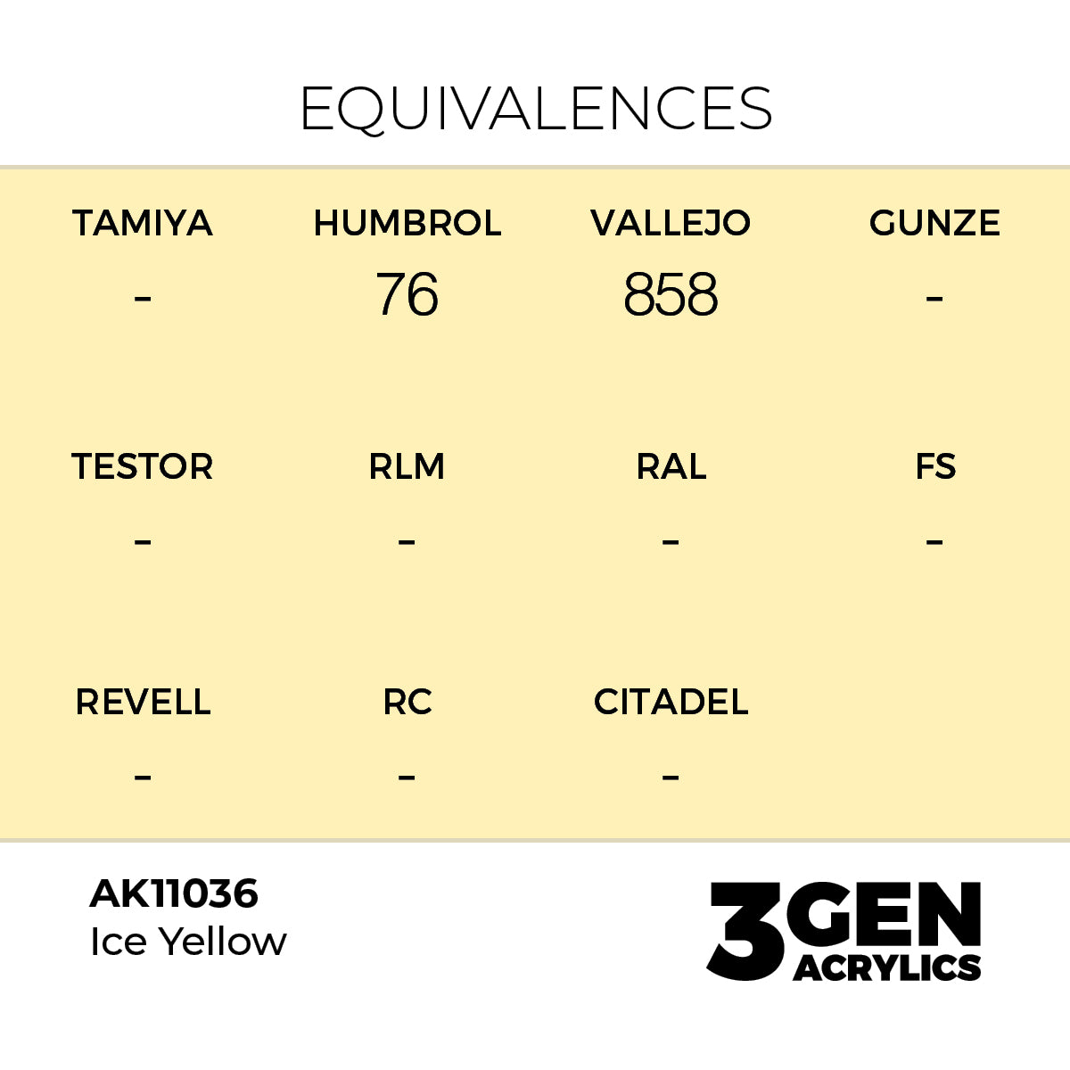 AK 3rd Gen - AK11036 - Ice Yellow