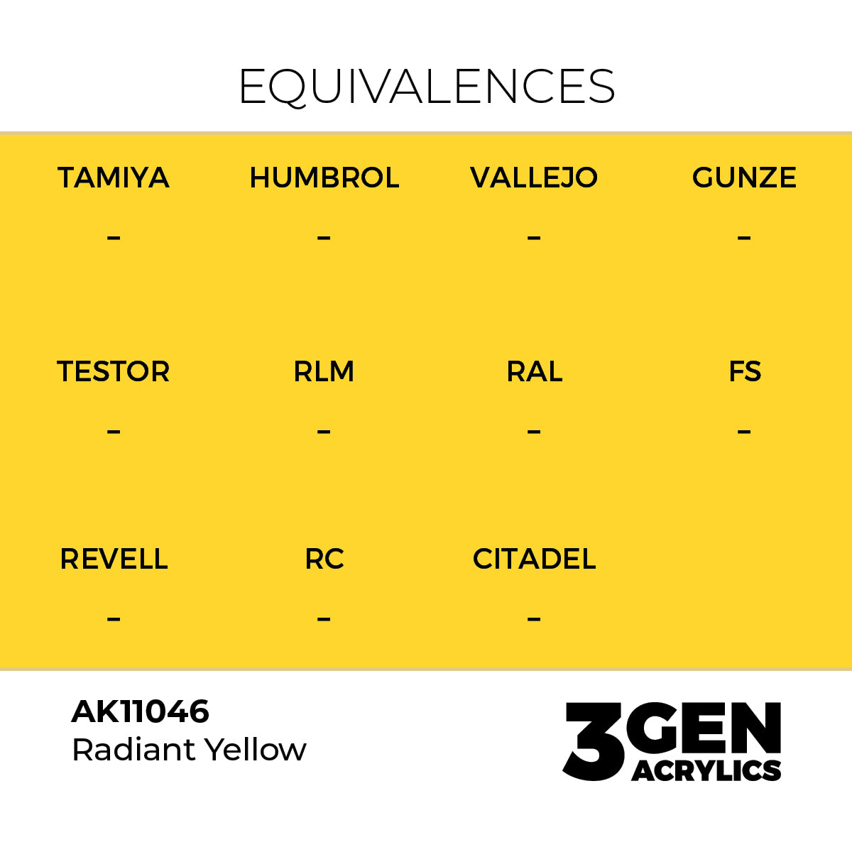 AK 3rd Gen - AK11046 - Radiant Yellow