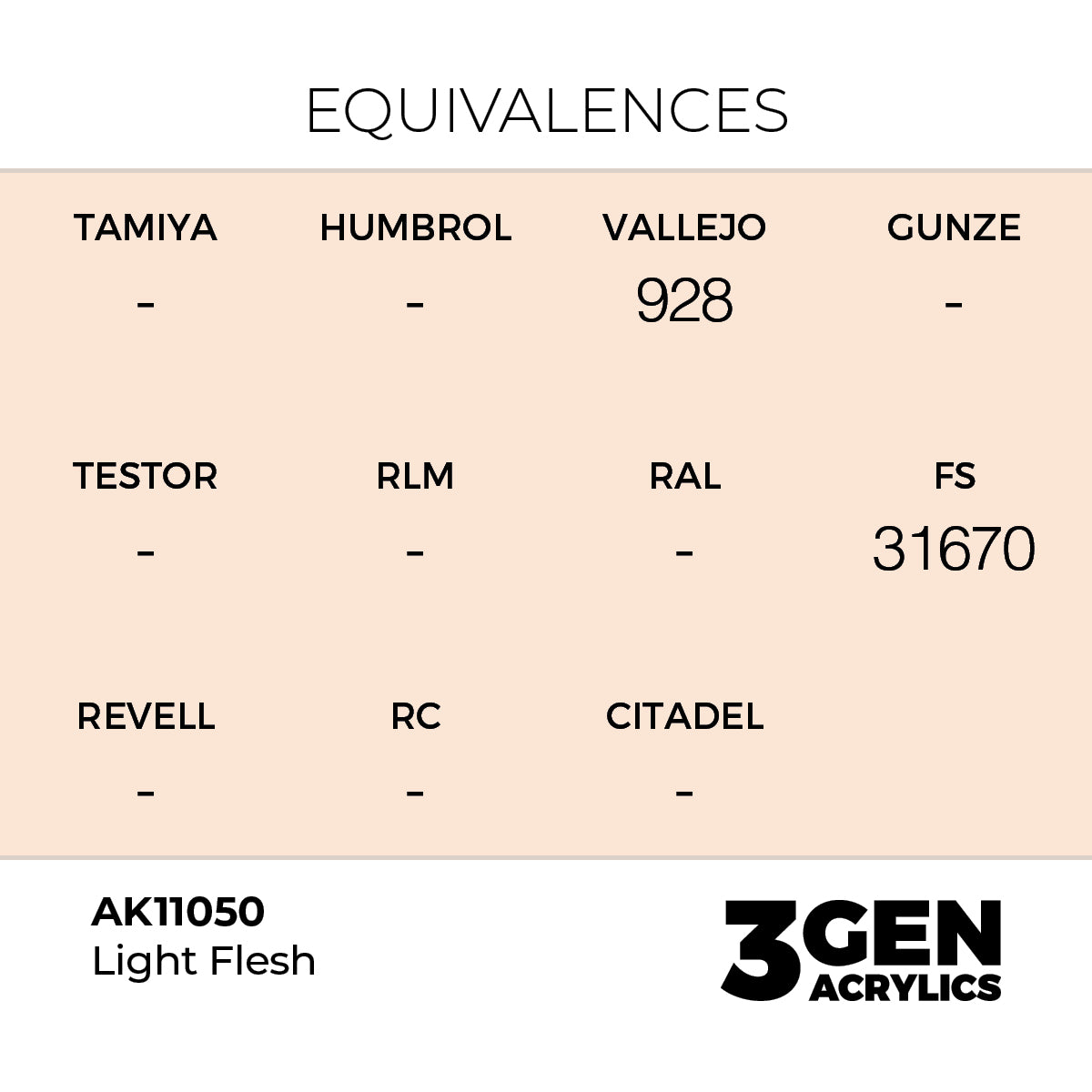 AK 3rd Gen - AK11050 - Light Flesh
