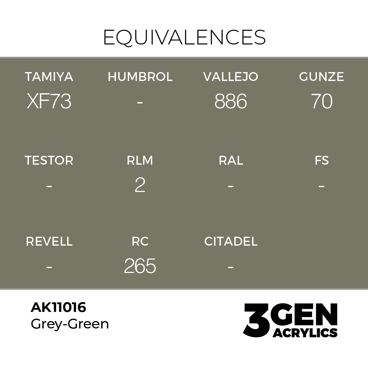 AK 3rd Gen - AK11016 - Grey Green