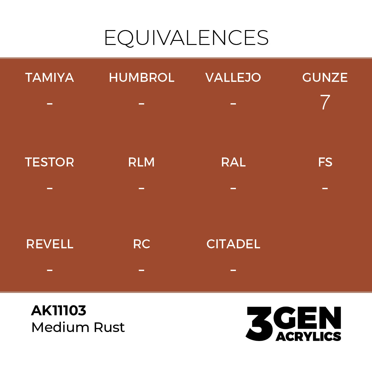 AK 3rd Gen - AK11103 - Medium Rust