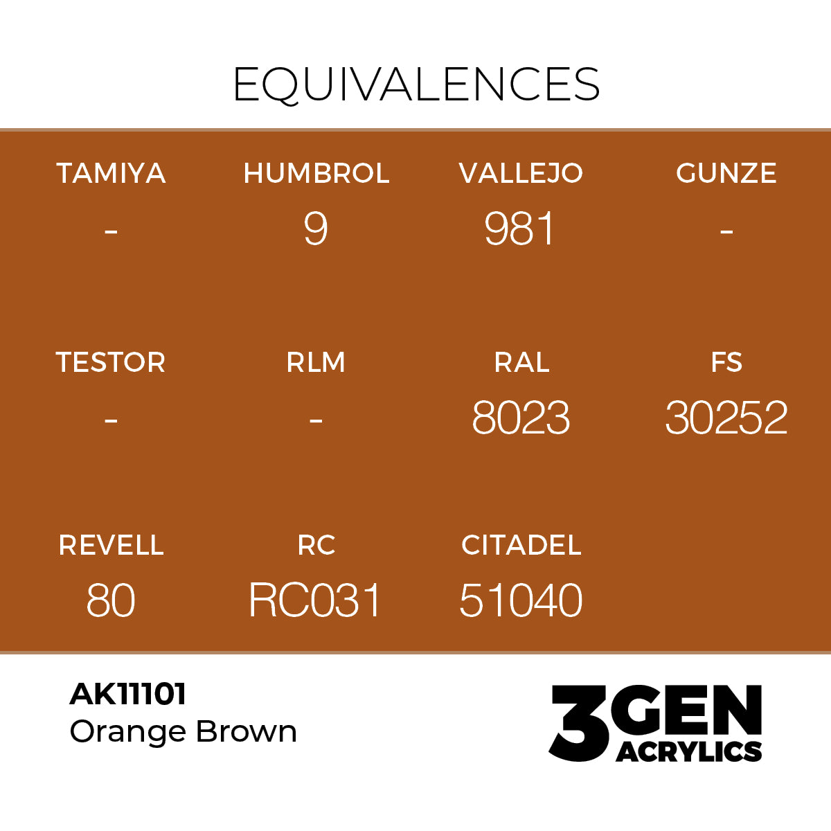 AK 3rd Gen - AK11101 - Orange Brown