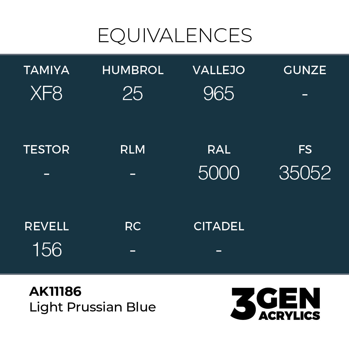 AK 3rd Gen - AK11186 - Light Prussian Blue