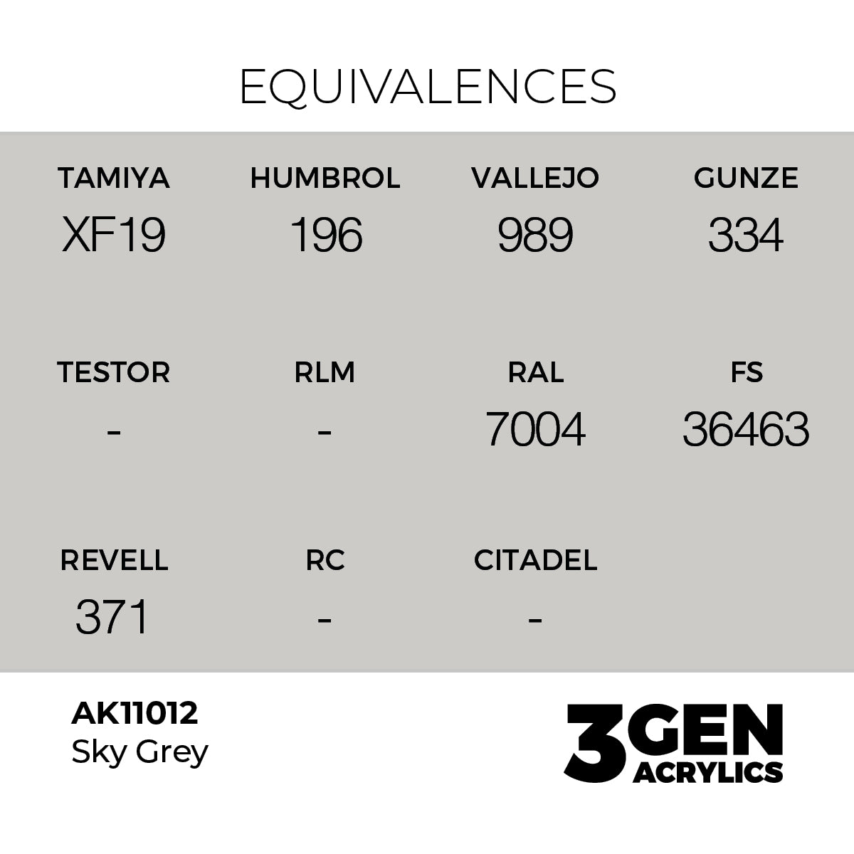 AK 3rd Gen - AK11012 - Sky Grey