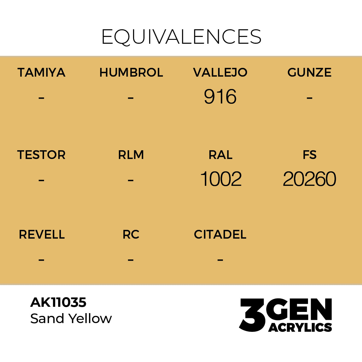AK 3rd Gen - AK11035 - Sand Yellow