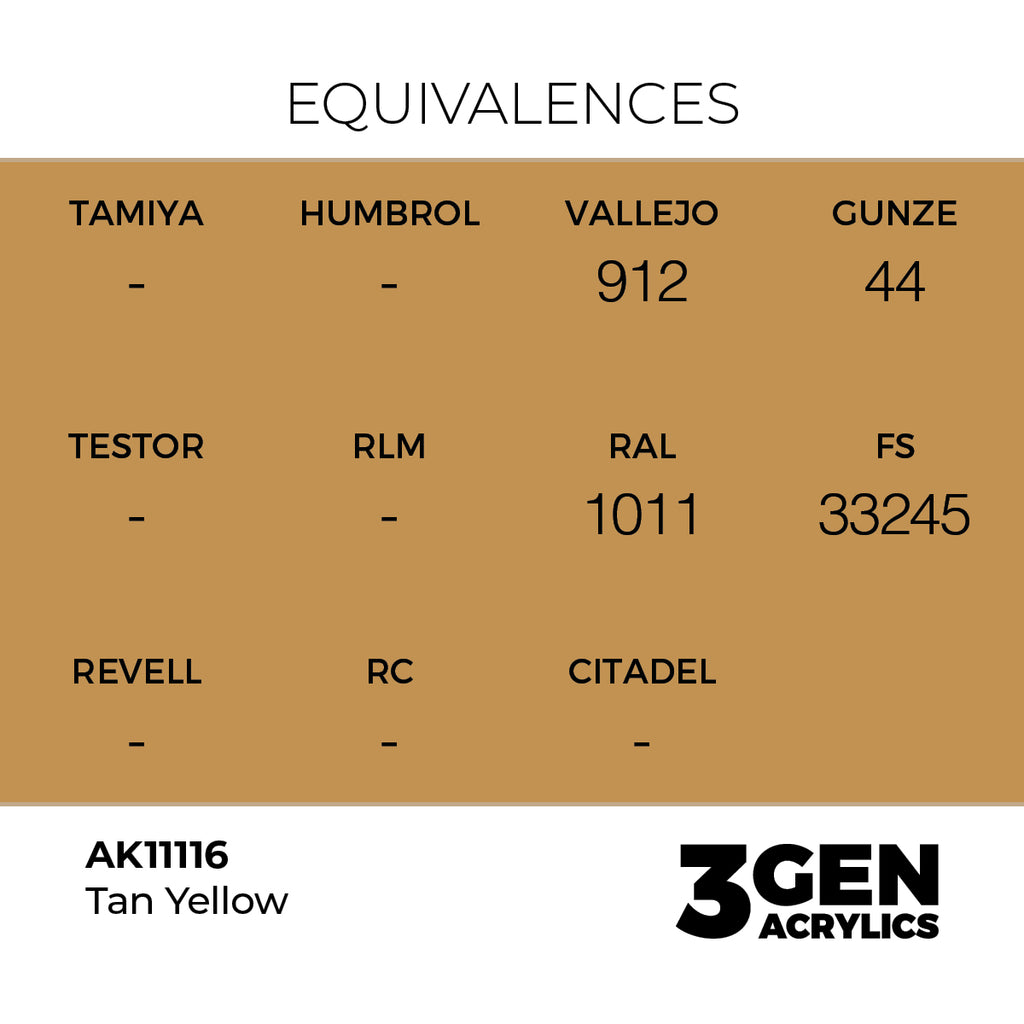 AK 3rd Gen - AK11116 - Tan Yellow