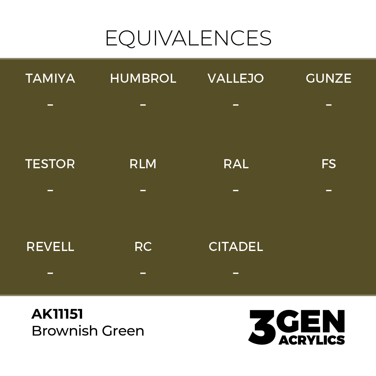 AK 3rd Gen - AK11151 - Brownish Green
