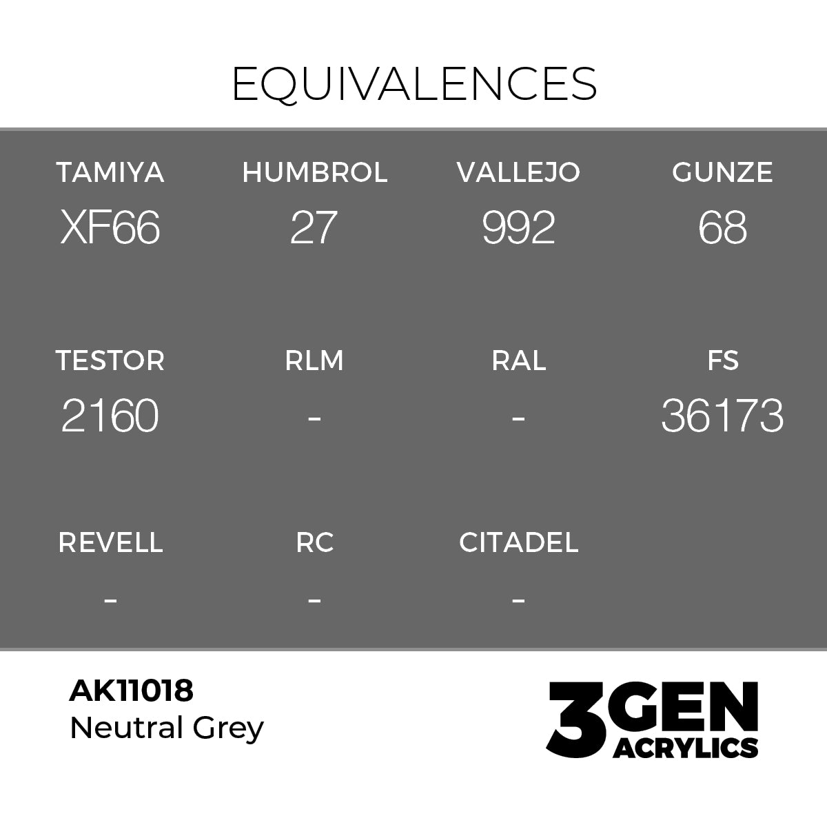 AK 3rd Gen - AK11018 - Neutral Grey