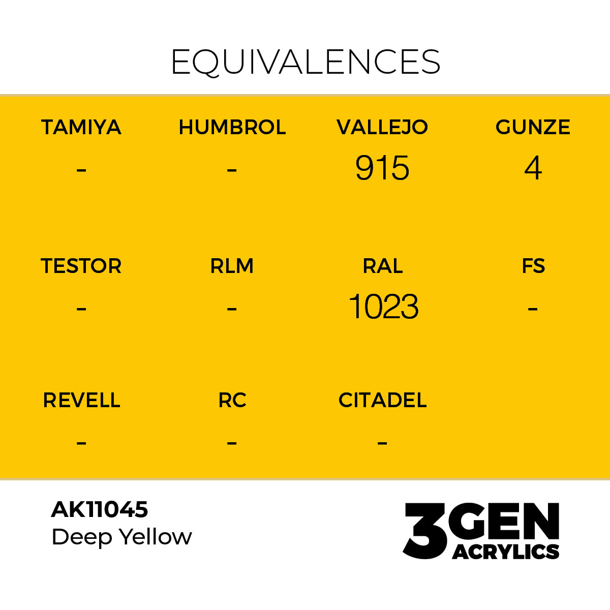 AK 3rd Gen - AK11045 - Deep Yellow