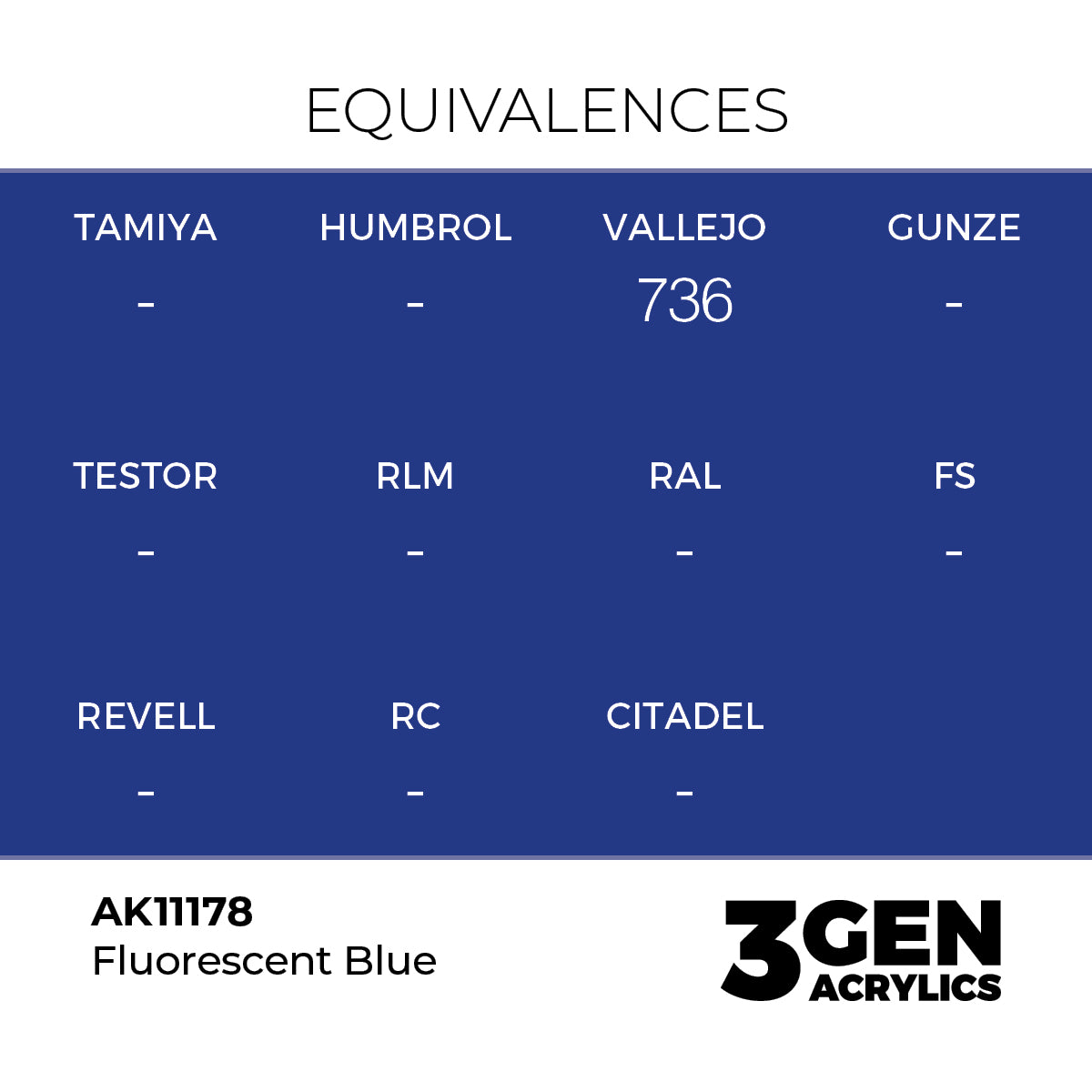 AK 3rd Gen - AK11178 - Fluorescent Blue