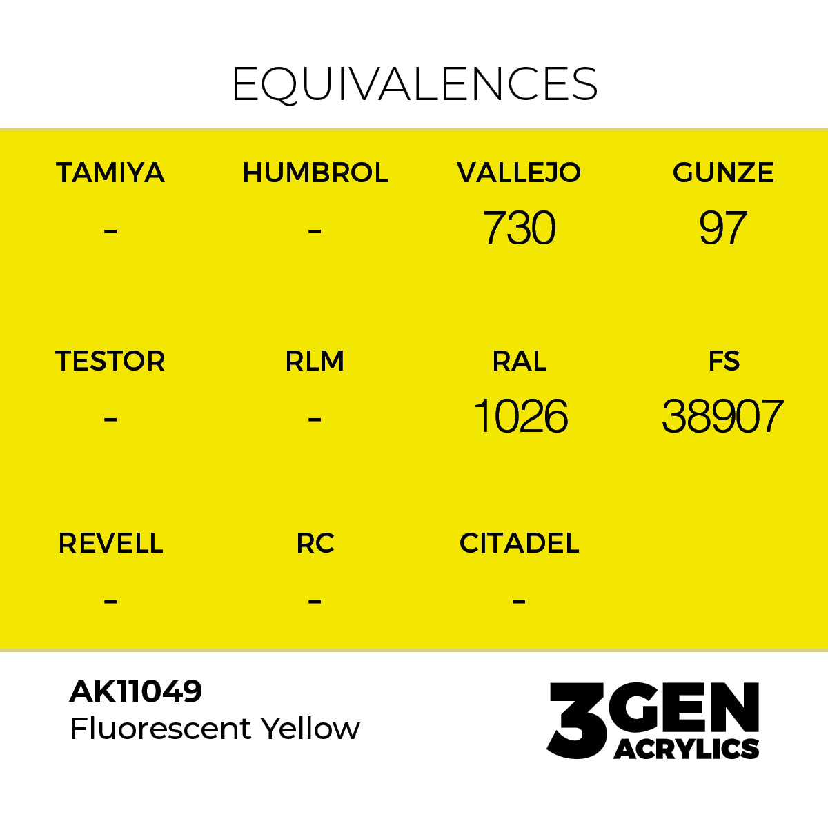 AK 3rd Gen - AK11049 - Fluorescent Yellow