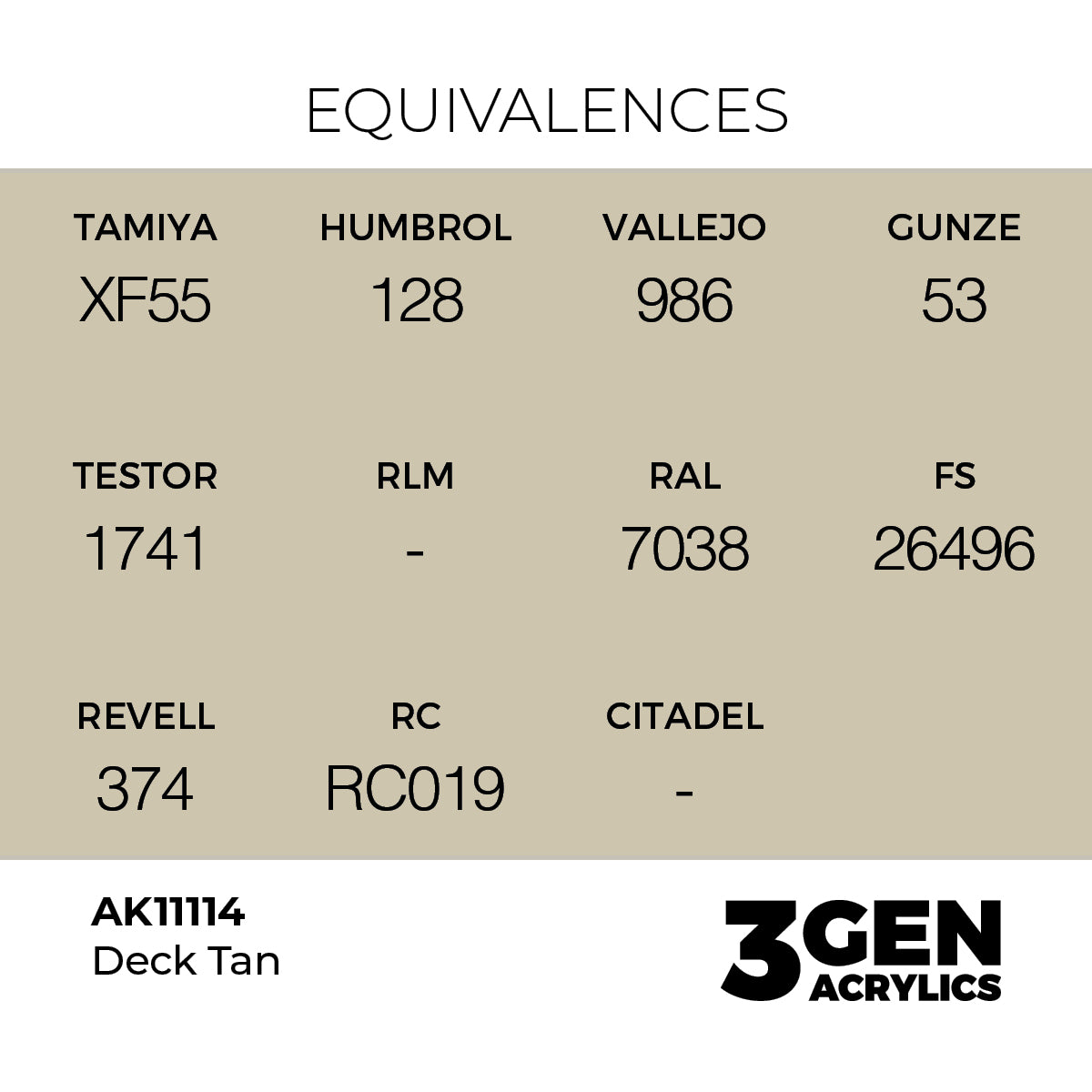 AK 3rd Gen - AK11114 - Deck Tan