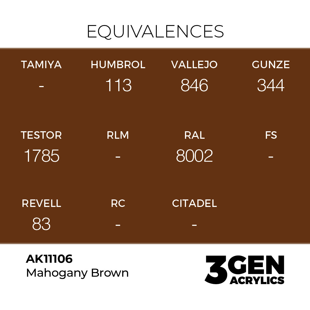 AK 3rd Gen - AK11106 - Mahogany Brown
