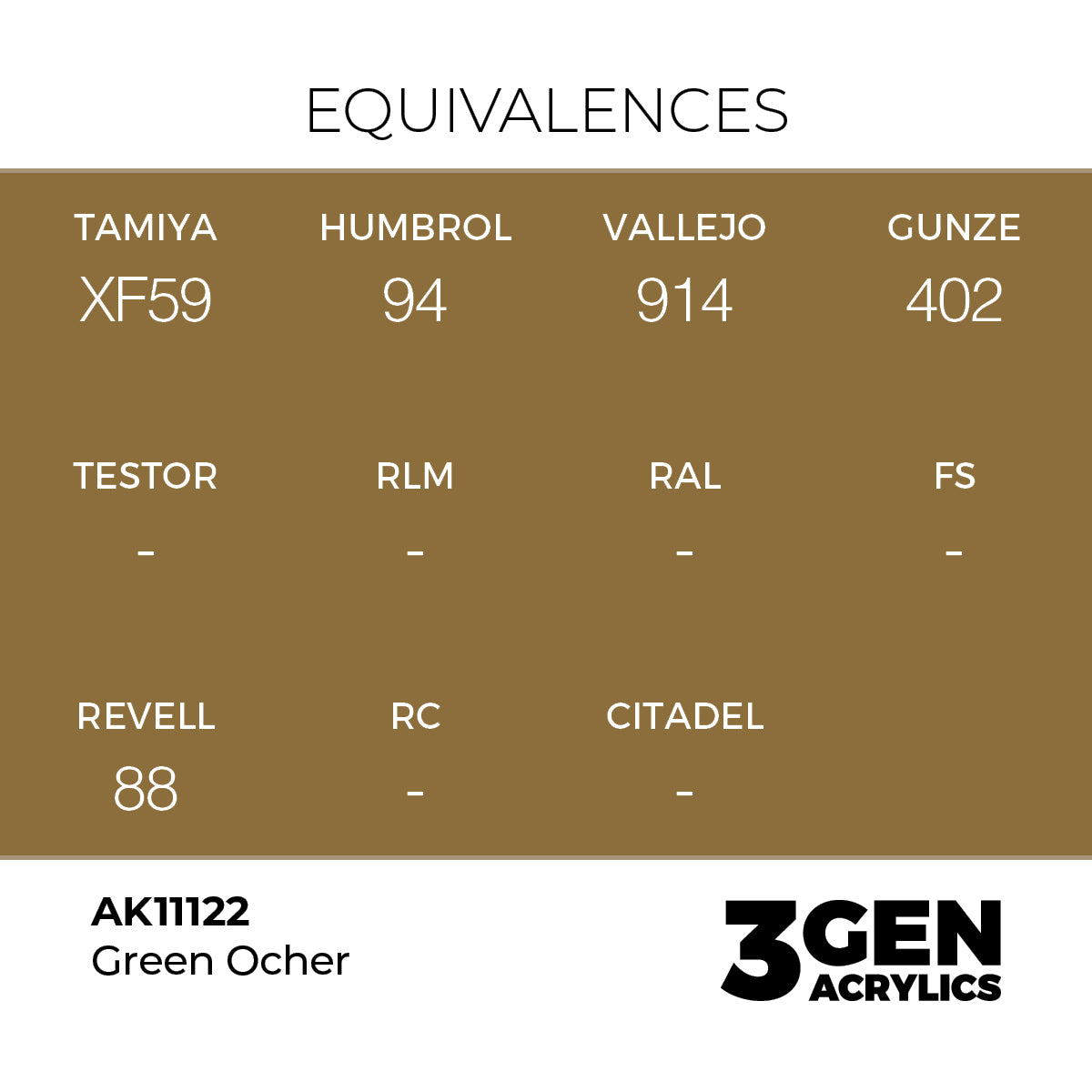 AK 3rd Gen - AK11122 - Green Ochre