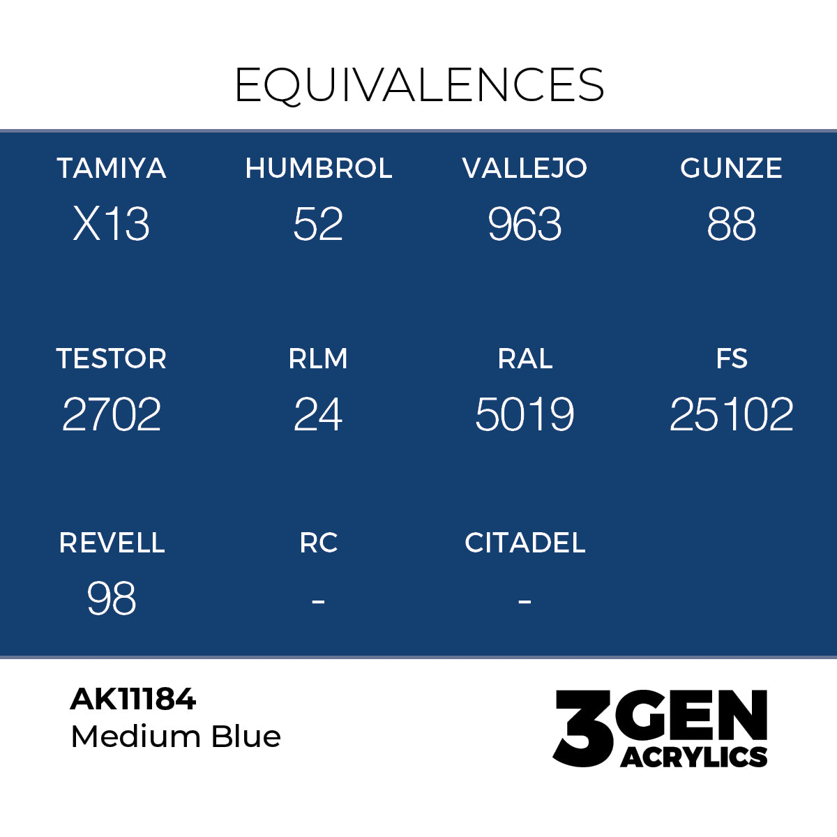 AK 3rd Gen - AK11184 - Medium Blue