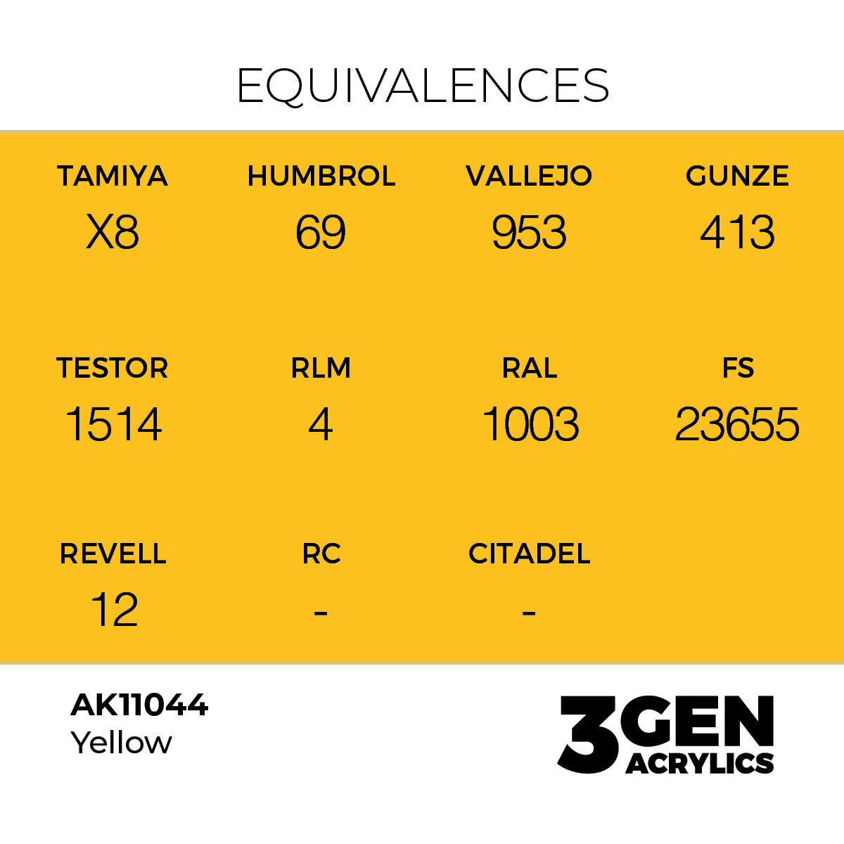 AK 3rd Gen - AK11044 - Yellow