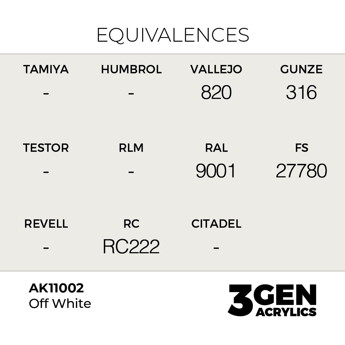 AK 3rd Gen - AK11002 - Offwhite