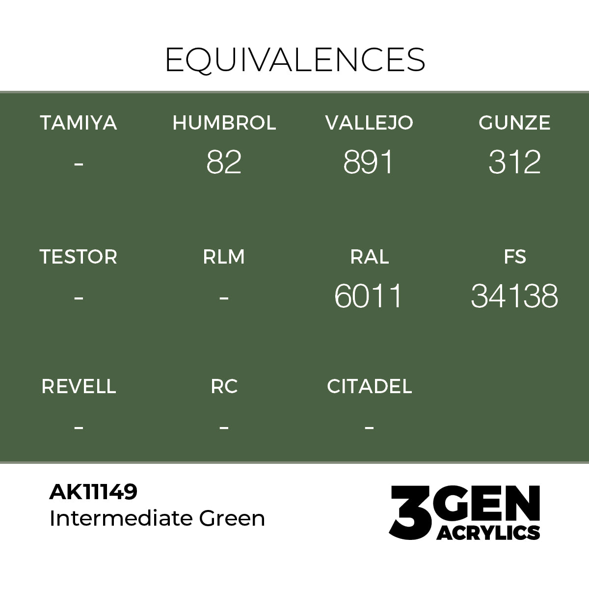 AK 3rd Gen - AK11149 - Intermediate Green