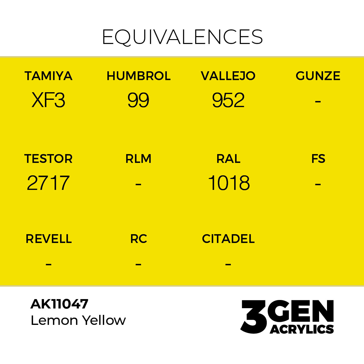 AK 3rd Gen - AK11047 - Lemon Yellow