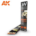 AK Interactive - AK-10041 - Weathering Pencil Set (Rust and Streaking)