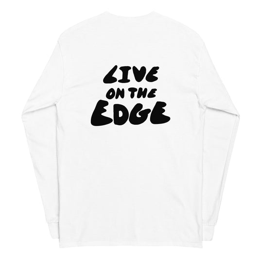 Live On The Edge Long Sleeve Shirt (Black/White)