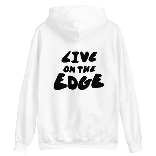 Live On The Edge Hoodie (Black/White)